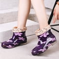 thumbnail image 4 of Mzoazpie Women's Rain Boots, Waterproof Non- Ankle-High Winter Warm Boots, Floral Print Shoes Outdoor, 4 of 4