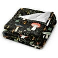 thumbnail image 2 of Stylish Mushroom Leaves Blanket, Soft Blankets Flannel Bed Throw Cozy Lightweight Plush Gifts for Women Men Boys Girls Kids Sofa Couch Bedroom Living Rooms Warm All Season, Home Decor, 60"x50", 2 of 10
