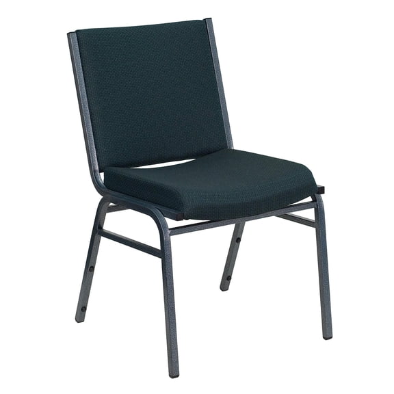 Bowery Hill Fabric/Metal Multipurpose Stacking Guest Chair in Green