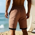 thumbnail image 3 of EOYWHK Golf Shorts with Pockets Elastic Waist Drawstring Mens Golf Shorts Soft Lightweight Breathable Casual Activewear for Men Brown, Size XL, 3 of 8