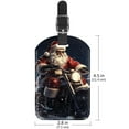 thumbnail image 6 of Square 2Pack PU Leather Santa Claus Motorcycle Cruise Luggage Tag with Privacy Cover and Name ID Tag for Travel Handbags Backpacks Luggage Tags, 6 of 6