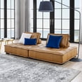 thumbnail image 6 of Saunter Tufted Vegan Leather Vegan Leather 2-Piece Loveseat-EEI-5205-TAN, 6 of 6
