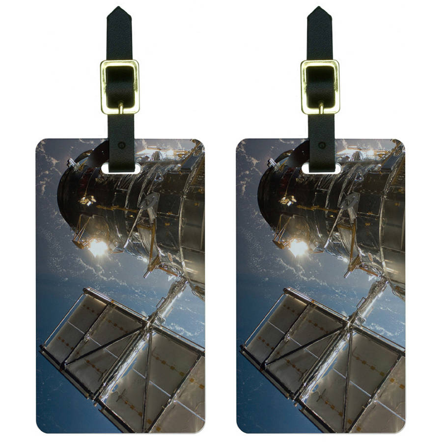 Hubble Telescope Astronomy Space Luggage Tags Suitcase CarryOn ID, Set