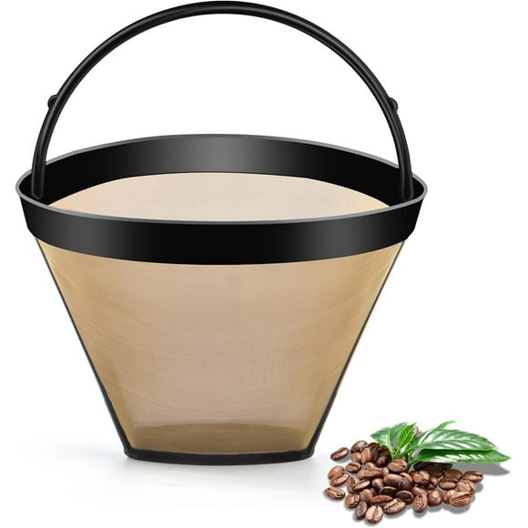 Reusable Coffee Filters 8-12 Cup Cone Coffee Filters Permanent Replacement Basket Filter Stainless Steel Mesh Coffee Filter Fit for Coffee Machine