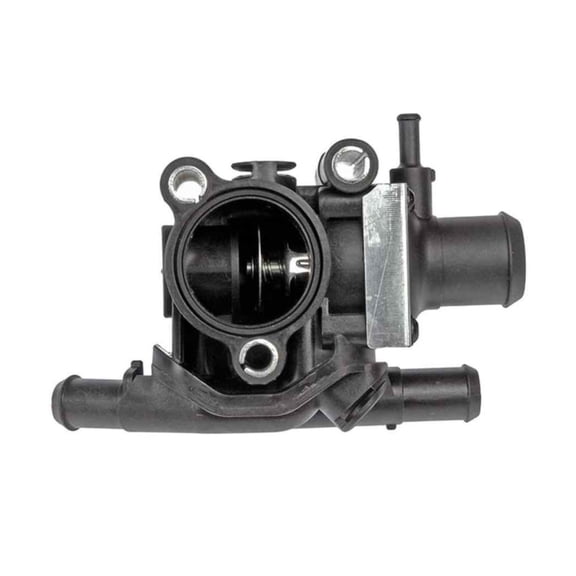 KarParts360 For Ford Focus 2002 2003 2004 Engine Coolant Thermostat Housing | Plastic Material | Black | O-Ring Gasket | 2.29 Inches Flange Length | 2.29 Inches Flange Thickness | XS7Z8592-AB