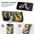 thumbnail image 5 of Case for Samsung Galaxy Z Fold 5 5G, Camouflage PU Leather Protective Slim Durable Phone Case Cover for Samsung Galaxy Z Fold 5 5G 2023 with 360 Free Rotation Ring Kickstand, Yellow, 5 of 9