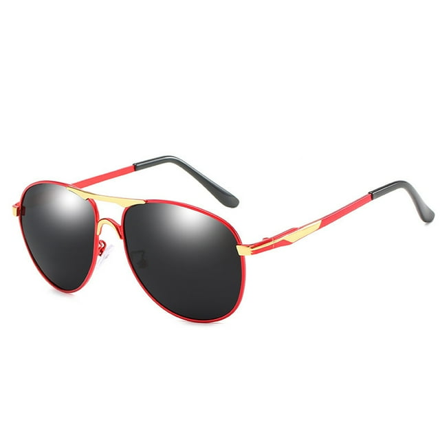 Gafas de sol polarizadas de tendencia de moda que conducen gafas de sol anti-ultravioleta, hechas de metal