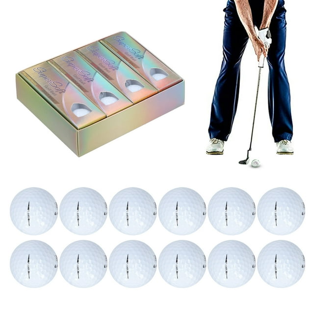 Balles de Pratique de Golf, Balles de Golf Pratiques 12 Pcs pour Professionnels pour Extérieur