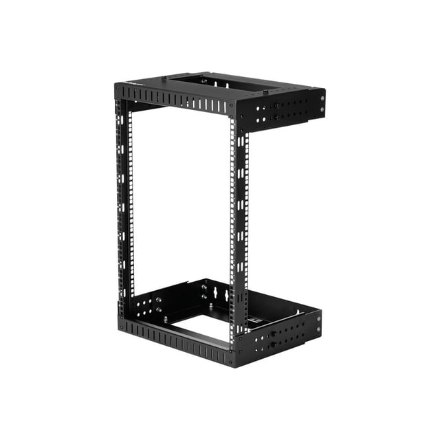 StarTech.com 15U 19 Pouces Wall Mount Network Rack, Adjustable Depth 12-20 Pouces 2 Post Open Frame Server Room Rack for AV/Data/ IT Communication/Computer Equipment/Switch with Cage Nuts & Screws 15U 19 Pouces - Support Ajustable - Support - Montable au Mur - Noir - -