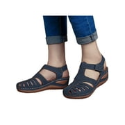 Women Orthopedic Sandals Comfy Closed Toe Mules Summer Slippers Flat Shoes