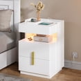 thumbnail image 4 of Dextrus LED Nightstand with 2 Drawers, Smart Night Stands, Set of 2, 4 of 9