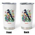 thumbnail image 5 of Magpie 2 Bird Lover Personalized Tumbler 20oz With Handle And Straw - Stainless Coffee Mug With Lid - Gift For Girls Women fvn2a4, 5 of 6