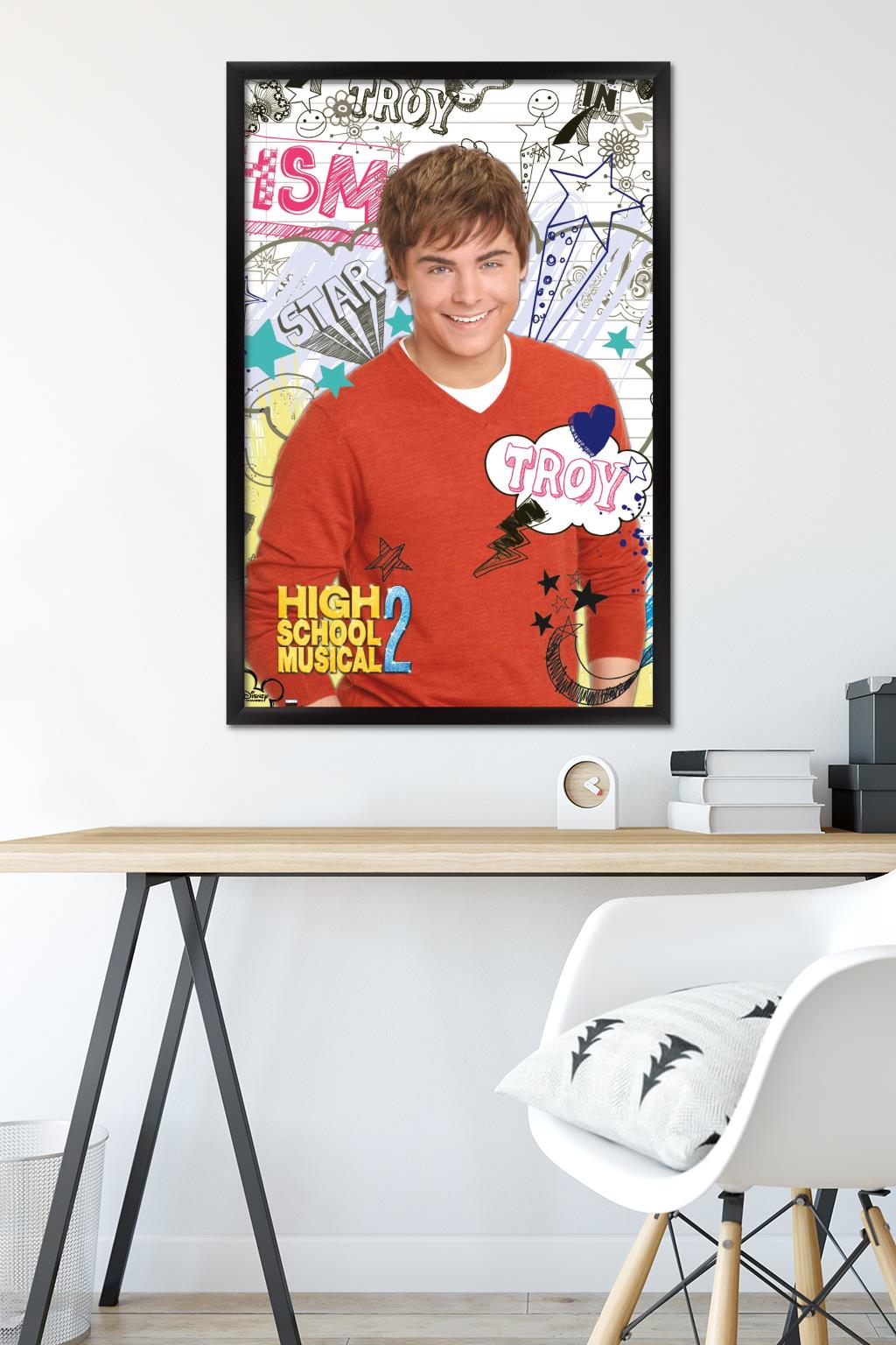 High School Musical 2 - Troy Wall Poster, 22.375" x 34" Framed
