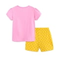 thumbnail image 7 of Qudderr 2-8 Years Girls T-Shirts Shorts Set 2PCS,Summer Cartoon Printing Tees Tops Shorts Pants Outfits Two Pieces, 7 of 7