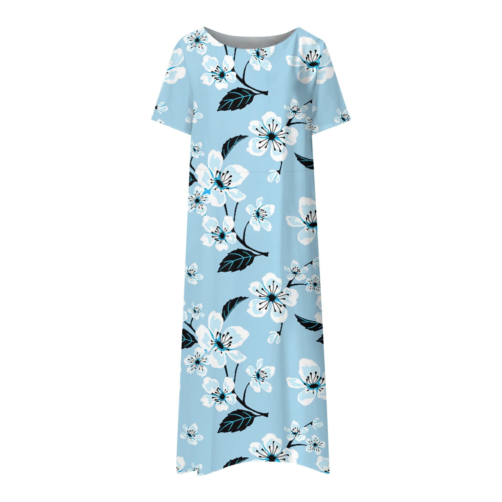 GXIPO Women's Boho Floral Short Sleeve T Shirt Dress Summer GXIPO Women's Boho Floral Short Sleeve T Shirt Dress Summer