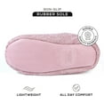 thumbnail image 3 of Roxoni Women's Cozy Knit Memory Foam Slippers, Fleece Lined, Indoor Outdoor Rubber Sole, 3 of 5