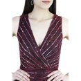 thumbnail image 5 of Artyska Women's Short Sleeveless Sequin V-Neck Party Bodycon Mini Fit Homecoming Dress, 5 of 6