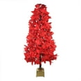 thumbnail image 2 of Northlight Pre-Lit Fiber Optic Color Changing Poinsettia Artificial Christmas Tree - 4' - Red - Multi Lights, 2 of 4