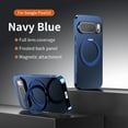 thumbnail image 2 of for Google Pixel 10 Pro XL Magnetic Case, Stylish Plating Magnetic Ring Kickstand Shockproof Anti-Scratch Lightweight Drop Protective Glossy Women Girls Phone Case Cover, Navyblue, 2 of 7