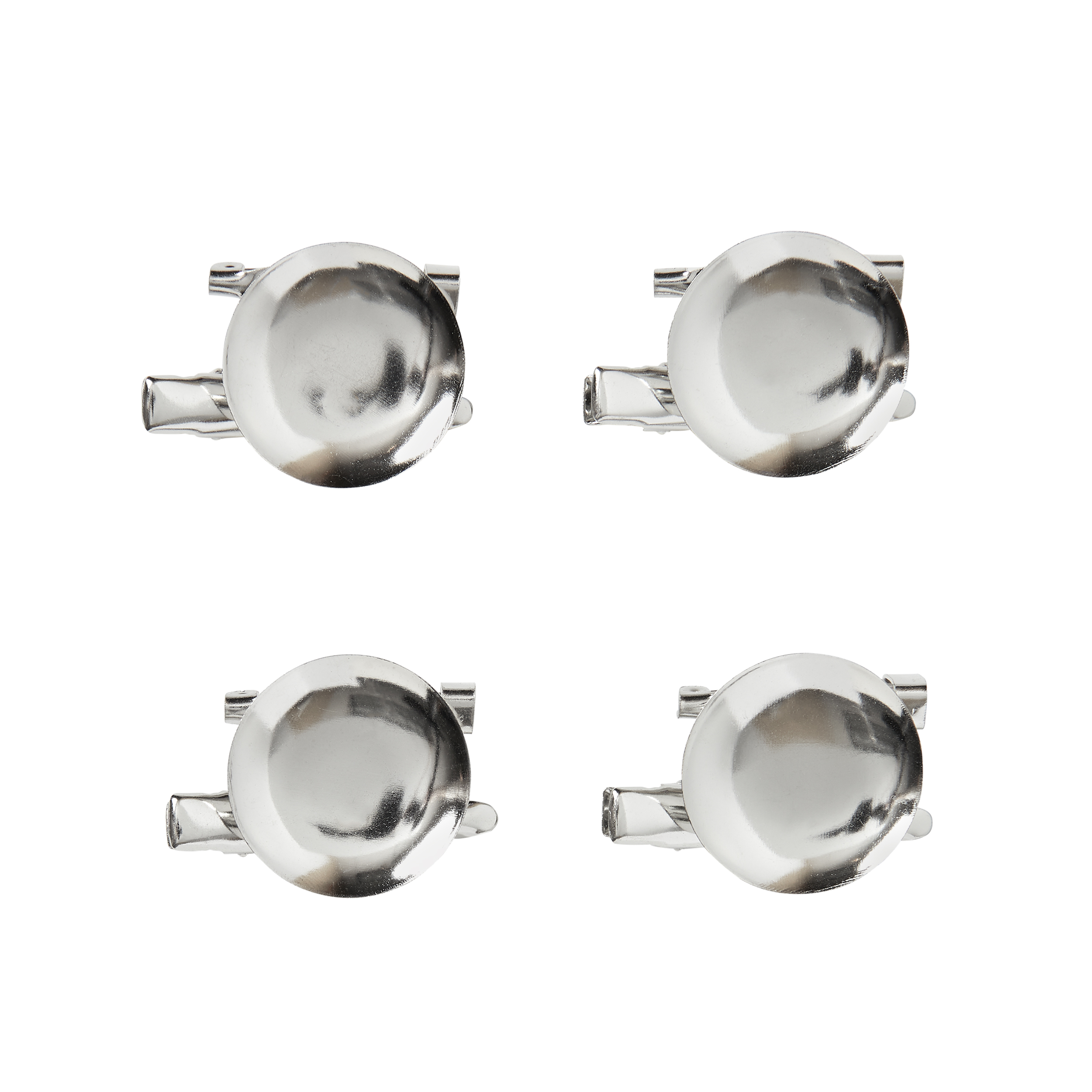 Offray Hair Accessories, 1-Inch Round Pin and Clip, 4-Pack