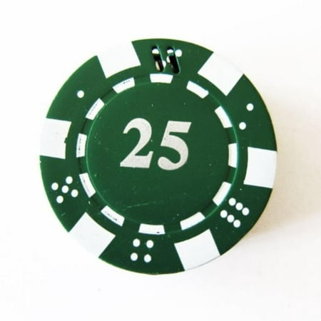 1x Green Poker Chip Refillable Butane Cigar Cigarette Lighter, Butane Refillable By Smoke
