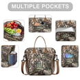 thumbnail image 2 of Botanical Tropical Plant Insulated Lunch Bag – Leakproof Dual Compartment Cooler Tote, Large Capacity Waterproof Reusable Lunch Box, 2 of 6