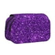 thumbnail image 1 of Disketp Purple Glitter Estuche de Lápices de Doble Capa con Tapa Abatible y Cremallera, Organizador Escolar para Adolescentes y Adultos, 1 of 7