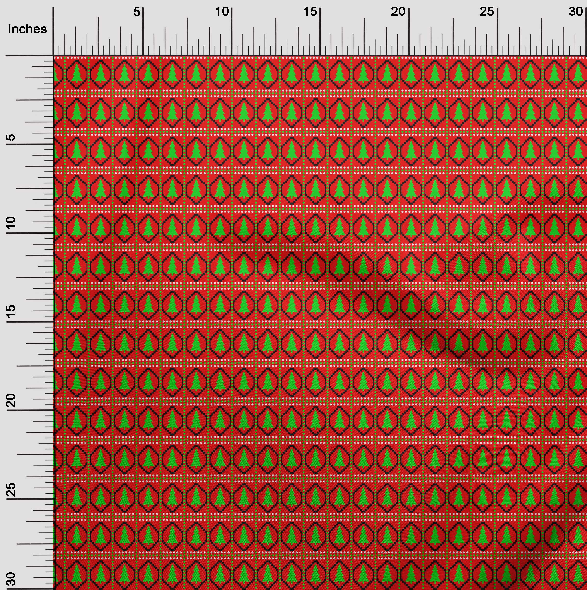 oneOone Polyester Spandex Red Fabric Merry Christmas Dress Material Fabric Print Fabric By The Yard 56 Inch Wide-Q1C