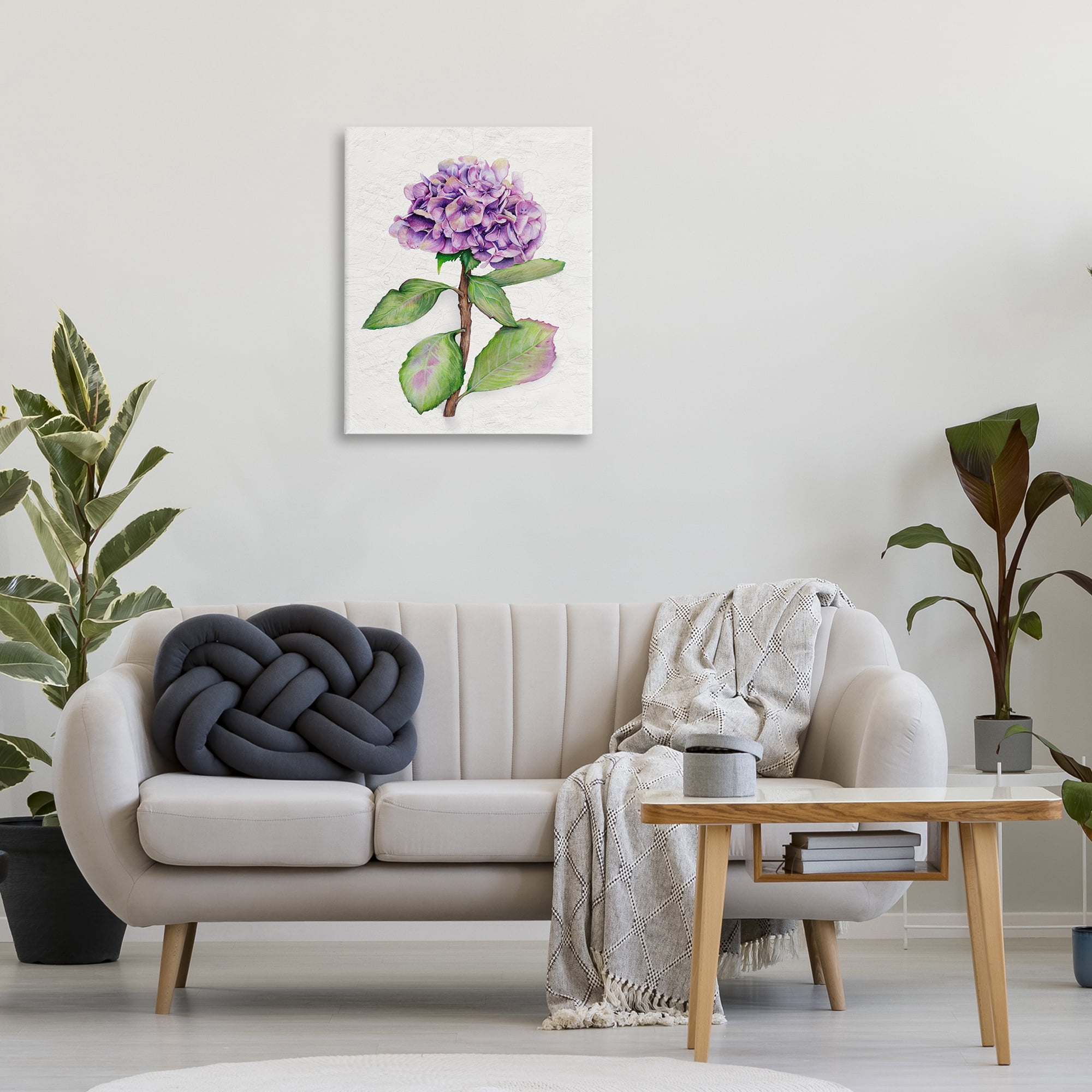 Stupell Industries European Style Hydrangea Botanical & Floral Painting Gallery Wrapped Canvas Art Print Wall Art, 24 x 30