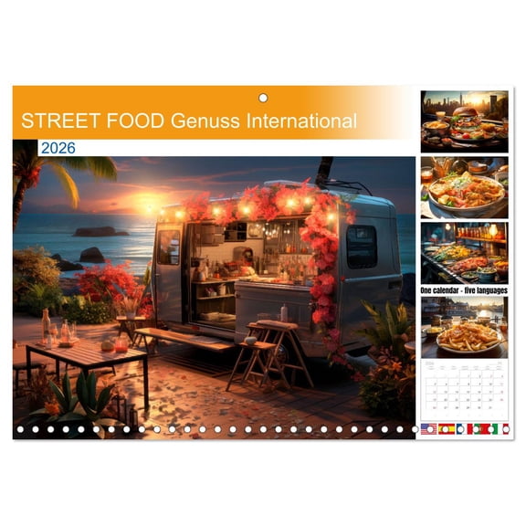 STREET FOOD Genuss International (Monthly Wall Calendar 2026 11.7 x 16.5 (open)), CALVENDO 14 Month Calendar