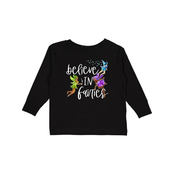 Inktastic Believe in Fairies Boys or Girls Long Sleeve Toddler T-Shirt