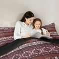 thumbnail image 4 of jejeloiu Ancient Bohemian Aztec Bedding Comforter Set,Boho Exotic Style Twin Comforter Sets,Red Gray Bedding Set For Men Women,Breathable Home Decor Reversible,2-Piece, 4 of 7