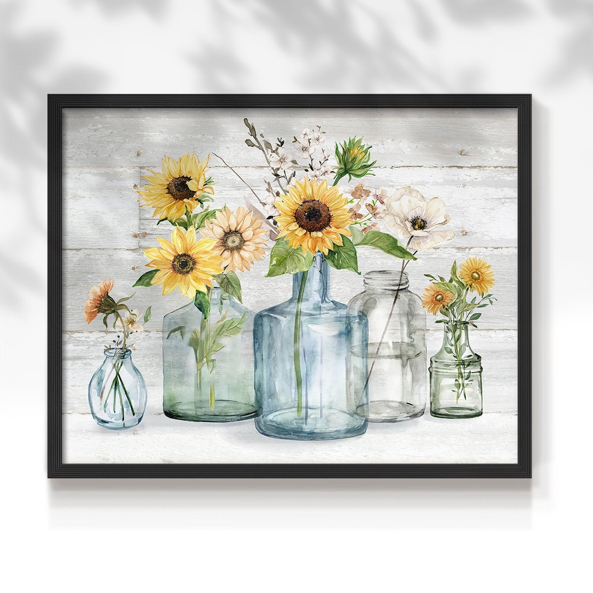 Sunflower Extravaganza by Carol Robinson - Restickable Framed Giclée Print