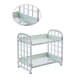 thumbnail image 1 of Cateissary Estante de almacenamiento de plástico de 2 capas para baño, estante de cocina para inodoro, artículos diversos de escritorio, Almacenamiento y organización del hogar Azul claro, 1 of 6
