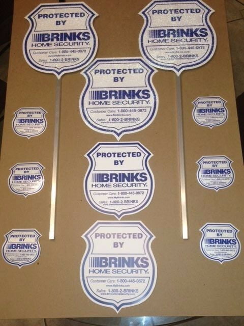 SHIPS TODAY US Seller 5 Brinks Home Security Alarm Decals Stickers 