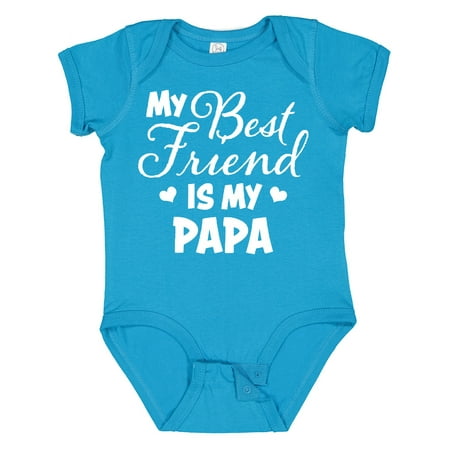 

Inktastic My Best Friend is My Papa with Hearts Gift Baby Boy or Baby Girl Bodysuit