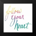 thumbnail image 2 of Schick, Mike 12x12 Black Modern Framed Museum Art Print Titled - Colorburst II Heart White Sq, 2 of 5