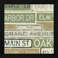 thumbnail image 2 of Chariklia Zarris 15x15 Black Modern Wood Framed Wall Art Titled - Main Street USA I, 2 of 6