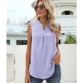 thumbnail image 4 of Women'S Summer Casual Sleeveless V Neck Lace Trim Tank Tops Loose Blouse Tees S, 4 of 7