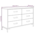 thumbnail image 5 of vidaXL Sideboard Brown 110x35x70 cm Solid Pinewood, 5 of 5