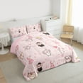 thumbnail image 4 of Feelyou Kawaii Angel Pig Bedding Comforter Set for Child, Cute Princess Twin Comforter Sets, Girly Pink Cartoon Animal Reversible Bedding Set, Breathable Home Decor, 2 Pieces, 4 of 9