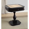thumbnail image 2 of Wooden Game Table, Black Finish Reversible Chess Checker Game Table with 2-Drawers (Chess Fingures Not Included), for Game Room or Living Space, 2 of 7