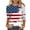 Z13-Multicolor-american flag shirts for women, variant on Yourumao Womens Plus Size American Flag T Shirts V Neck 3/4 Sleeve Tops with USA Flag Printed Loose Fit Blouses for Patriotic Events