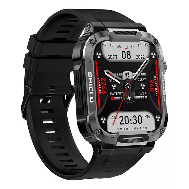 Reloj Inteligente Smartwatch Mk66 Rough Fralugio Bp Hr Spo2 Negro Fralugio Sport