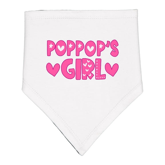 Inktastic Pop Pop's Girl Baby Bandana Bib