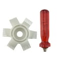 thumbnail image 2 of 4Pcs Air Conditioner Condenser Fin Cleaning Brush And Comb Set Fin Cleaner Fin Straightener Refrigerator Coil Cleaning Whisk Brush Hvac Maintenance Evaporator Radiator Tool, 2 of 7