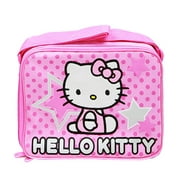 Lunch Bag - Hello Kitty - Pink Star and Dots New Case Girls Gifts Licensed 81401