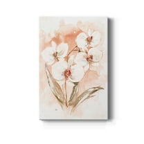 White and Coral Orchid I Premium Gallery Wrapped Canvas - Ready to Hang - 32 x 48