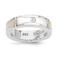 thumbnail image 1 of 925 Sterling Silver .01ct. Diamond Mother Of Pearl Ring Stone, 1 of 8