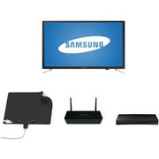 Angle View: Samsung 32" 1080p LED HDTV, NETGEAR Wifi Router, Mohu Leaf Ultimate, Samsung Blu-ray Player Bundle - Cut the Cable